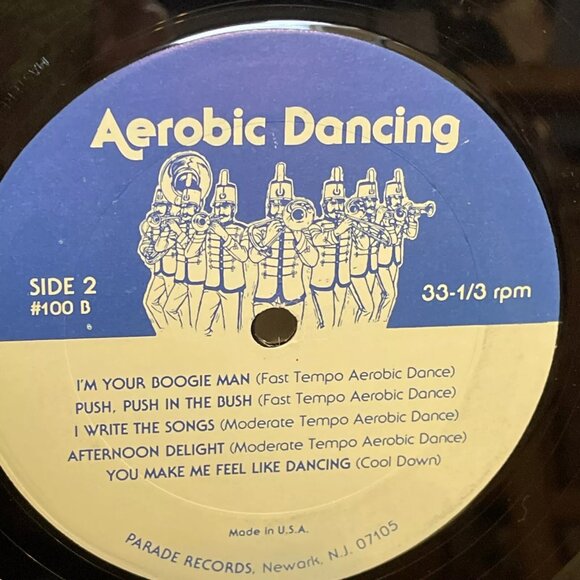 Various Aerobic Dancing (Vinyl, 1981) Parade #100 VG+ Record Only NO COVER LP - Picture 4 of 6